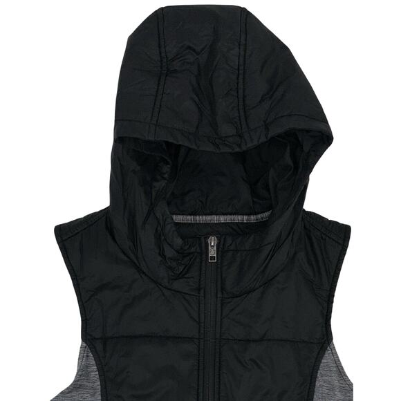 The North Face Women's Vest Small Gray & Black Stretch Full Zip Hooded Pockets - Picture 5 of 10